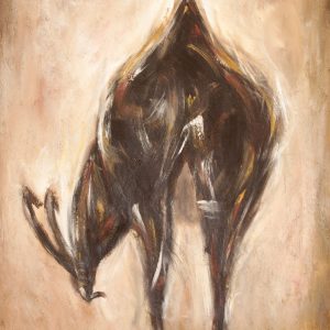Cabra III, mixta sobre lienzo, 65x120cm