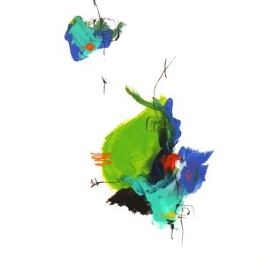 Serie Isla1, mixta sobre papel, 20x30cm